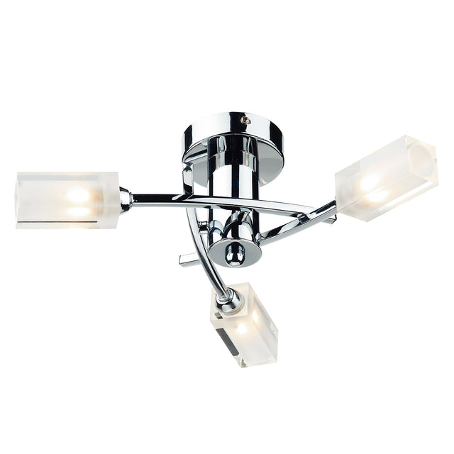 Morgan 3 Light Semi Flush Polished Chrome