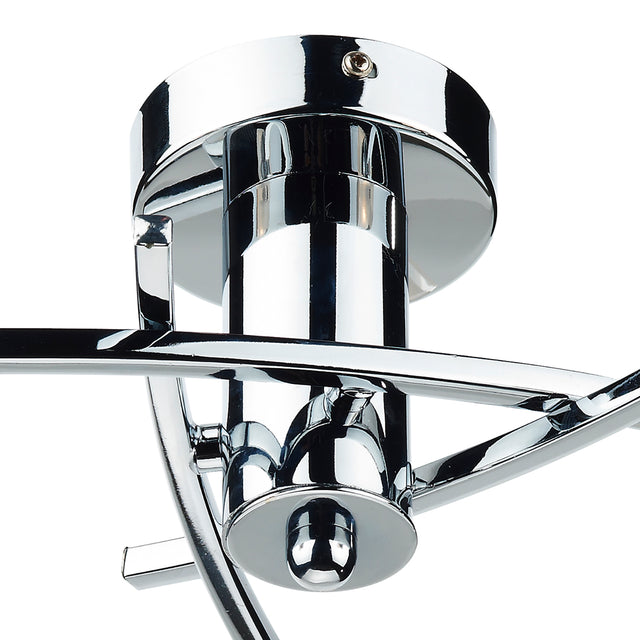 Morgan 3 Light Semi Flush Polished Chrome