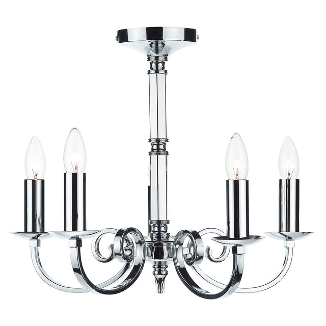 Murray 5 Light Dual Mount Pendant Polished Chrome