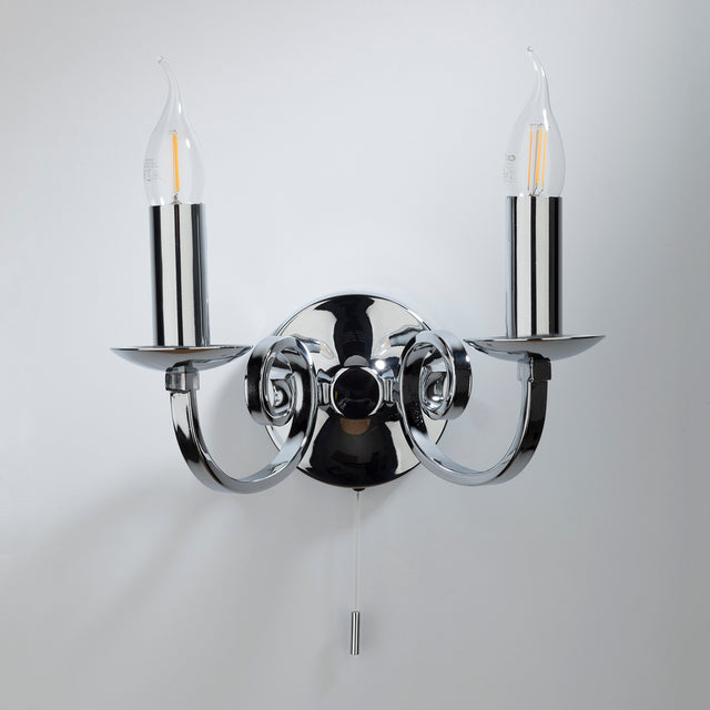 Murray 2 Light Wall Light Polished Chrome