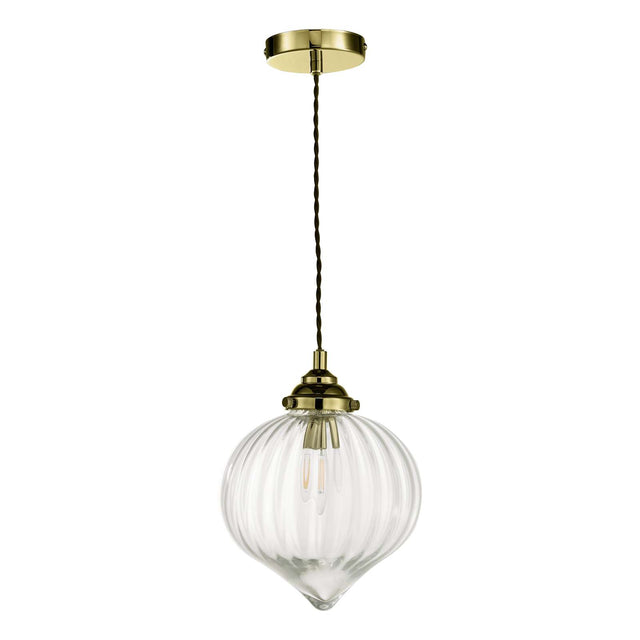 Mya Pendant Antique Brass Glass