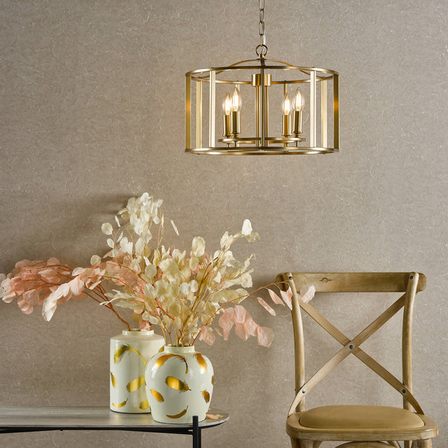 Myka 4 Light Pendant Brushed Bronze