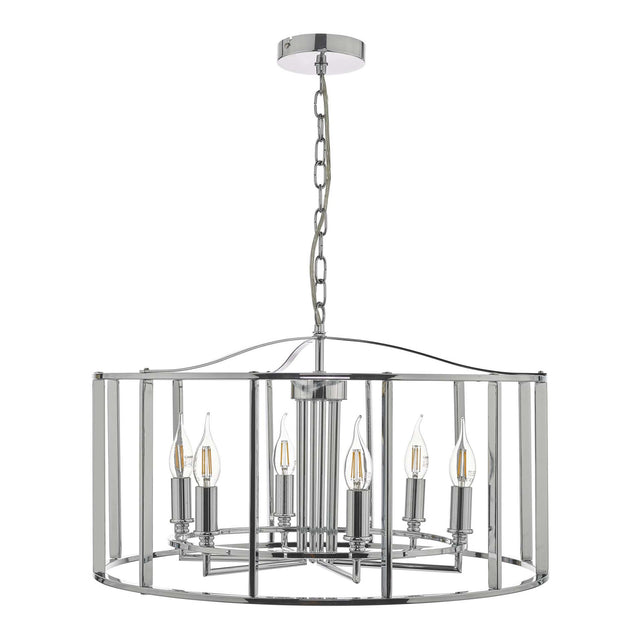 Myka 6 Light Pendant Polished Chrome