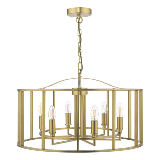 Myka 6 Light Pendant Brushed Bronze