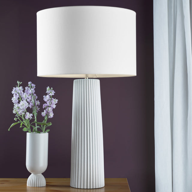 Myla Ceramic Table Lamp White Base Only