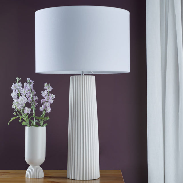 Myla Ceramic Table Lamp White Base Only