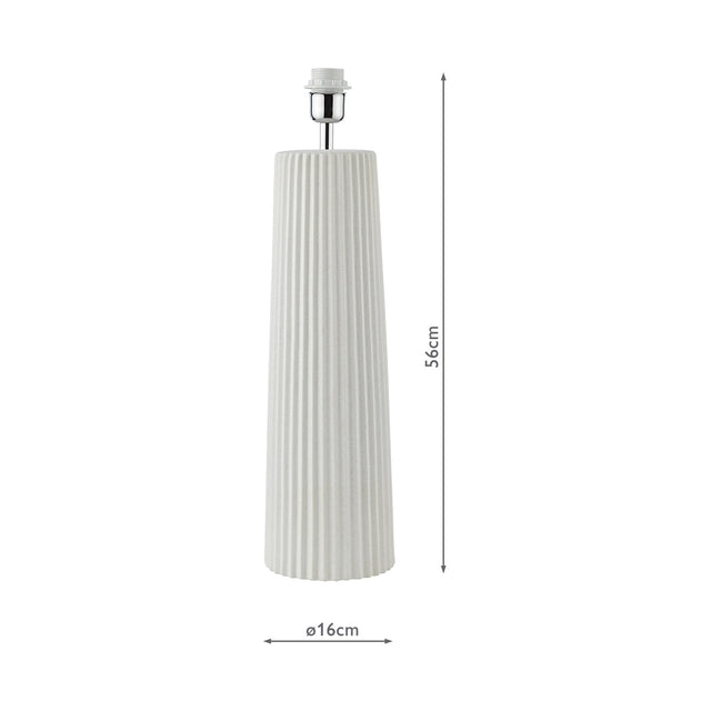 Myla Ceramic Table Lamp White Base Only