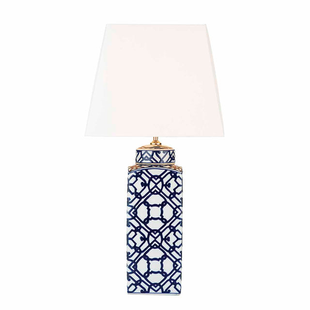 Mystic Table Lamp Blue And White Base Only