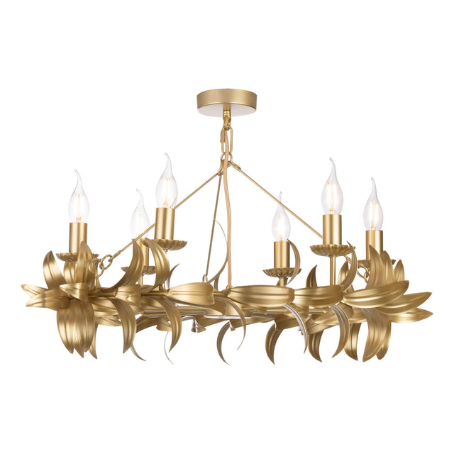 Nadria 6 Light Pendant Satin Gold