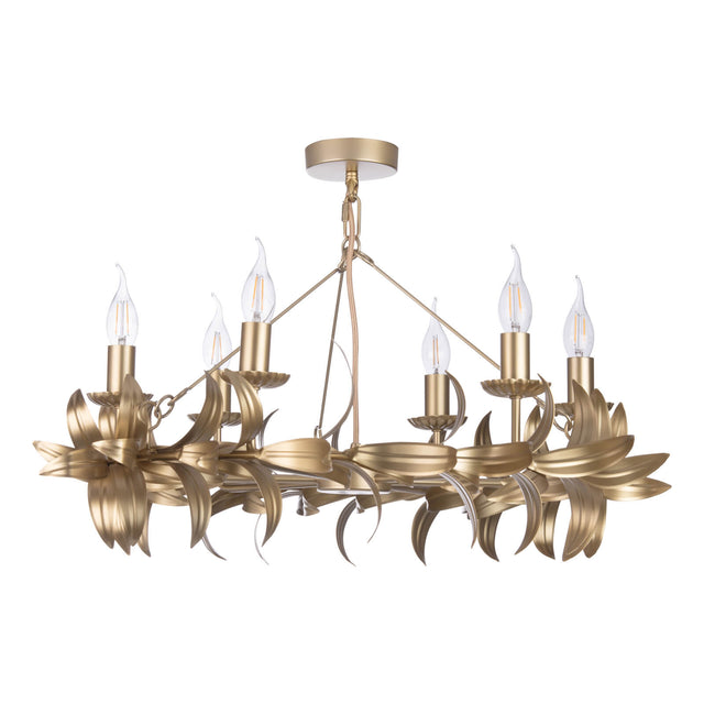 Nadria 6 Light Pendant Satin Gold