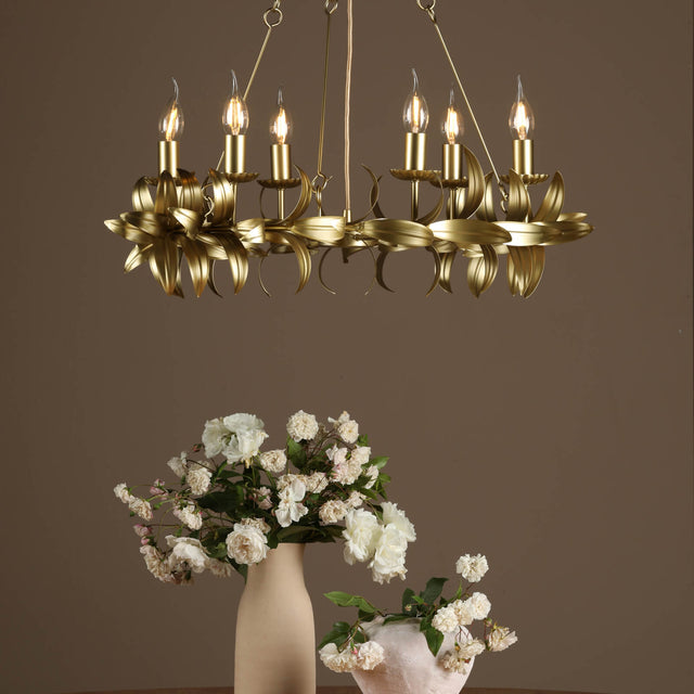 Nadria 6 Light Pendant Satin Gold