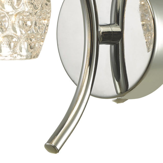 Nakita Wall Light Polished Chrome With Dimpled Glass