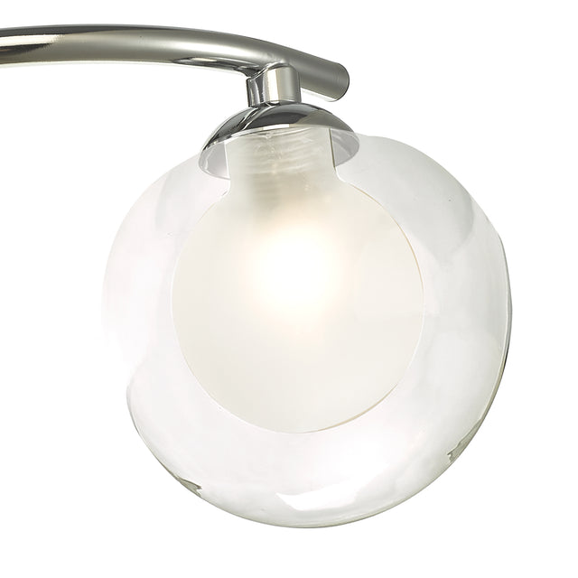 Nakita 3 Light Semi Flush Polished Chrome With Clear/Opal Glass