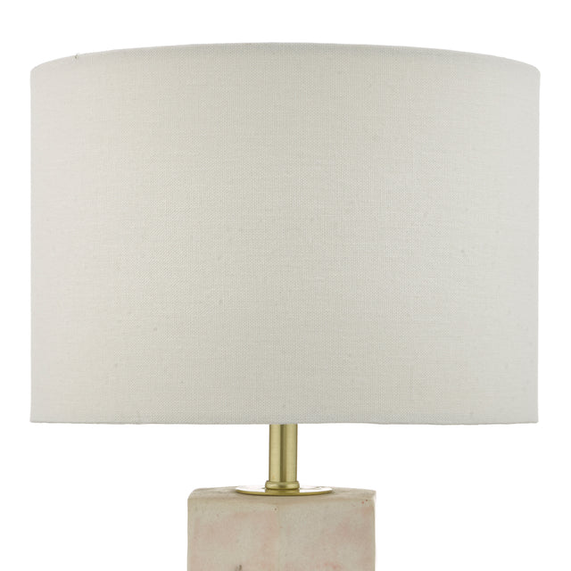 Nalani Table Lamp Pink Marble Effect With Shade