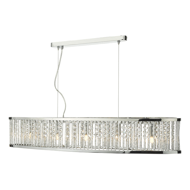 Nantes 5 Light Bar Pendant Polished Chrome Aluminium