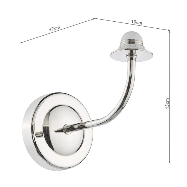 Navarro Rechargeable Wall Light Polished Nickel Bracket Only LED