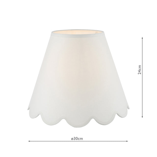 Nerita Ivory Linen Tapered drum Shade 30cm