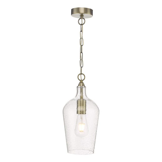 Nida Pendant Antique Brass Glass