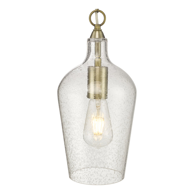 Nida Pendant Antique Brass Glass