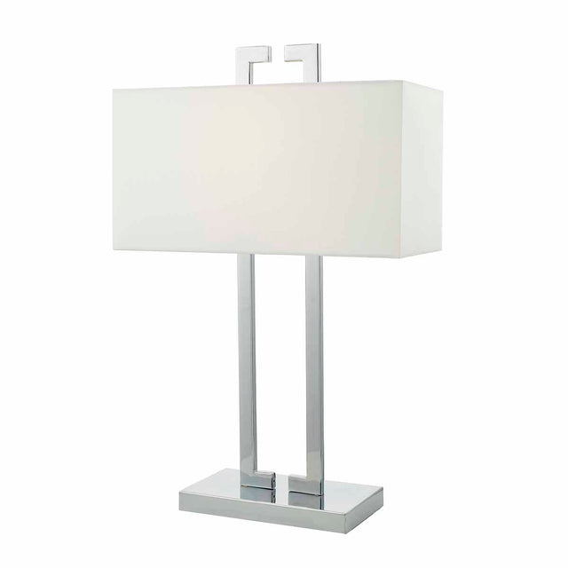 Nile Table Lamp Polished Chrome With Shade