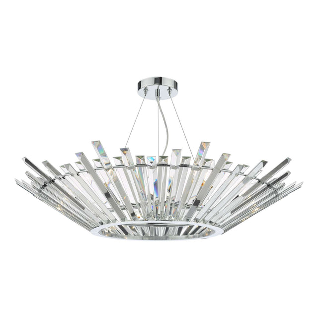 Nimbus 6 Light Pendant Polished Chrome Crystal