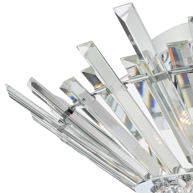 Nimbus 5 Light Flush Polished Chrome Crystal