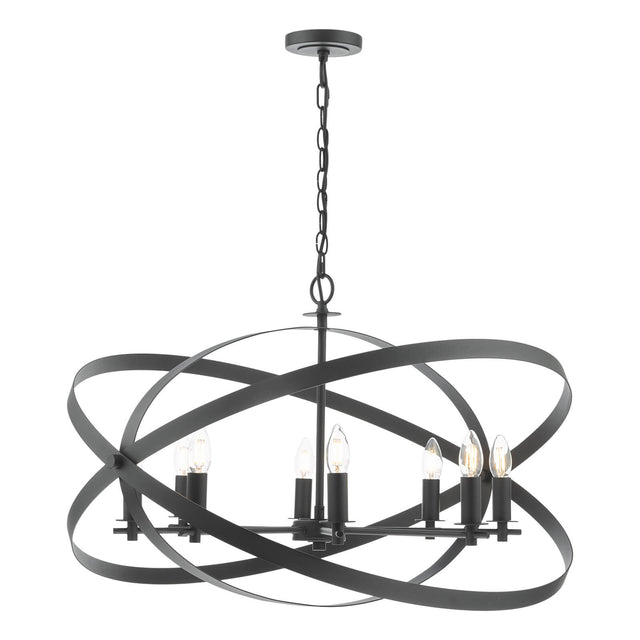 Nitya 8 Light Pendant Matt Black