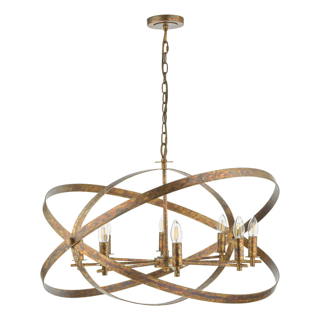 Nitya 8 Light Pendant Mottled Copper