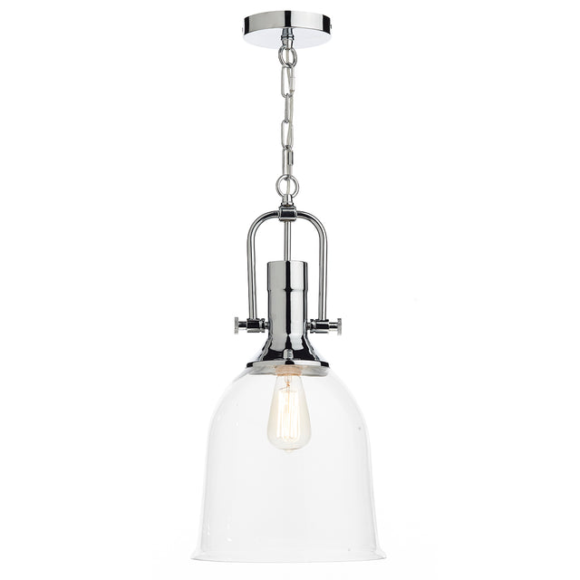 Nolan 1 Light Pendant Polished Chrome/ Clear