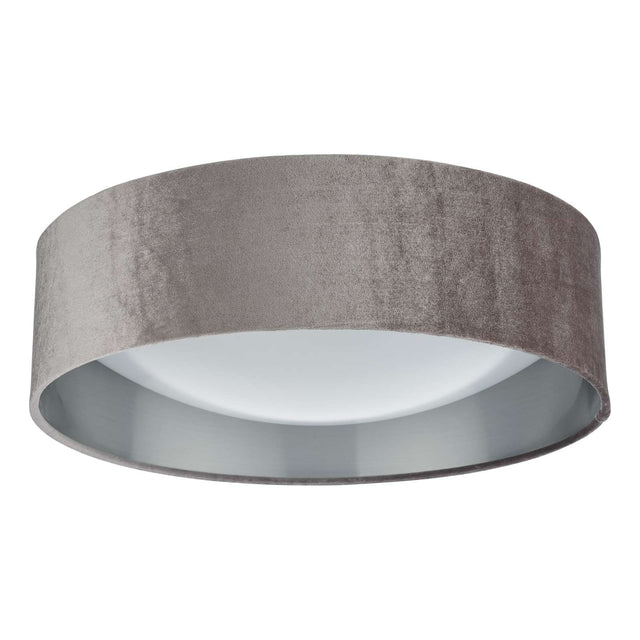 Nysa 2 Light Flush Velvet Warm Grey Shade 40cm