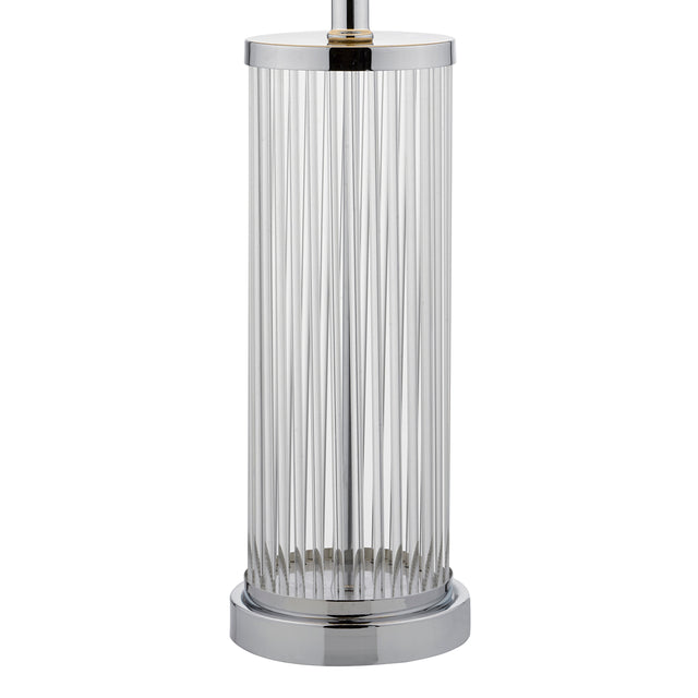 Olalla Table Lamp Polished Chrome Clear Glass With Shade