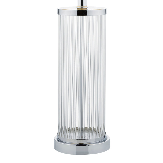 Olalla Table Lamp Polished Chrome Clear Glass With Shade