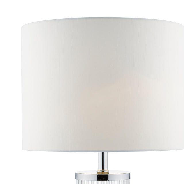 Olalla Table Lamp Polished Chrome Clear Glass With Shade