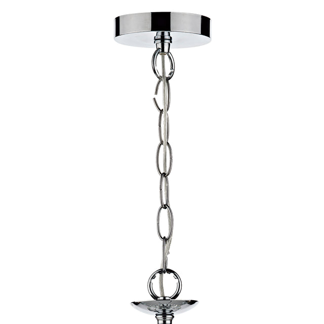 Oleana 5 Light Pendant Polished Chrome Crystal