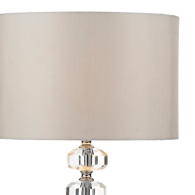 Oleana Table Lamp Polished Chrome Crystal With Shade