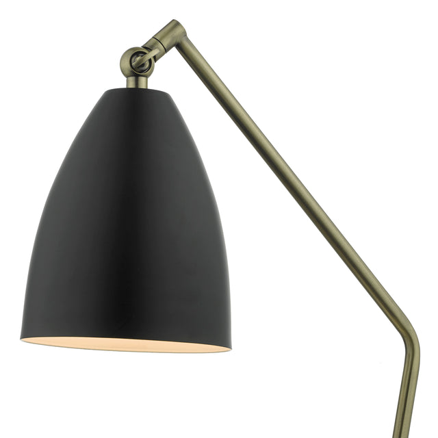 Olly Task Table Lamp Antique Brass Black