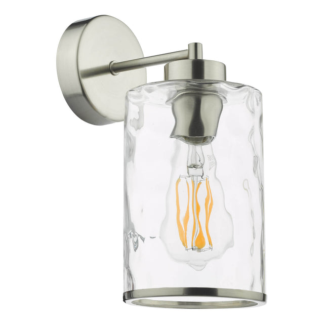 Olsen Wall Light Satin Chrome and Glass