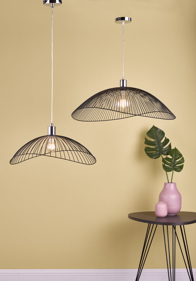 Onza Wire Easy Fit Pendant Shades Black