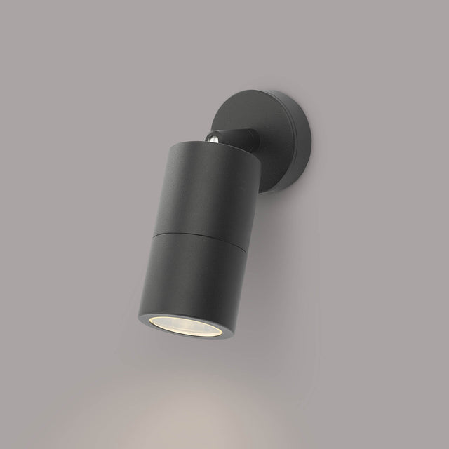 Ortega Outdoor Single Spotlight Matt Black IP65