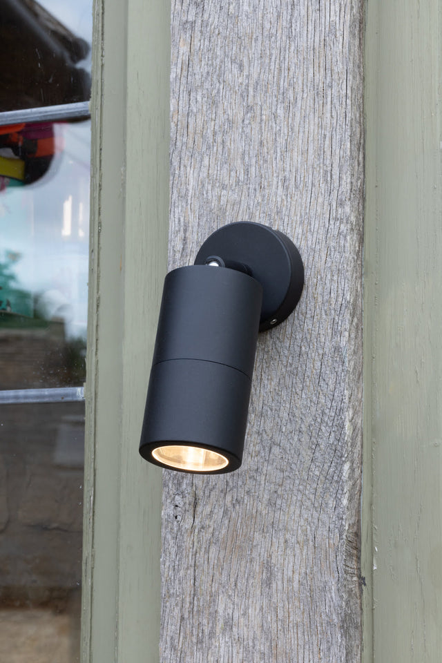 Ortega Outdoor Single Spotlight Matt Black IP65