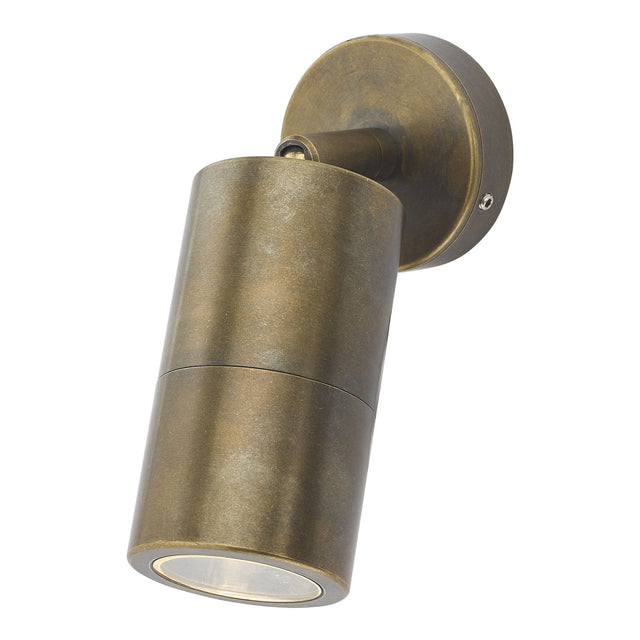 Ortega Outdoor Single Spotlight Natural Brass IP65