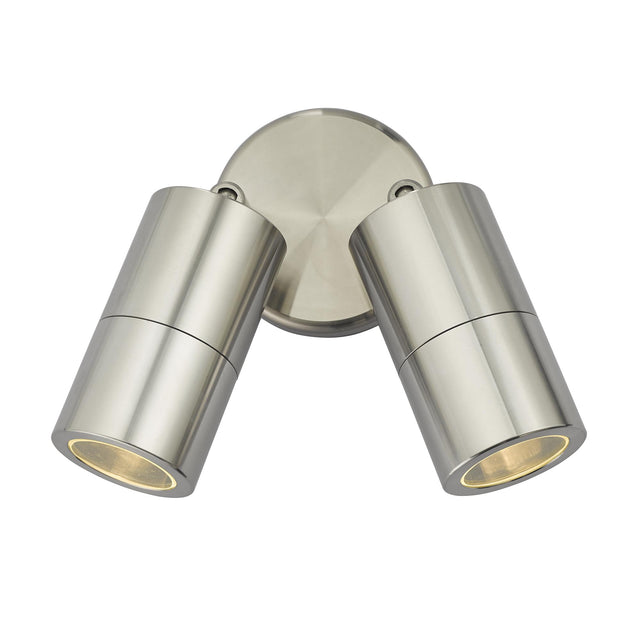 Ortega Outdoor 2 Light Wall Spotlight Aluminium IP65