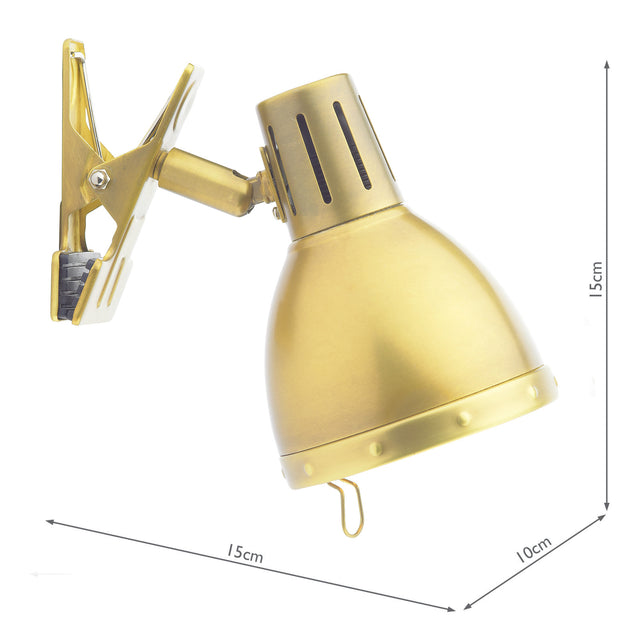 Osaka Clip On Spotlight Brushed Brass