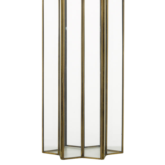 Osuna Table Lamp Natural Brass Glass With Shade