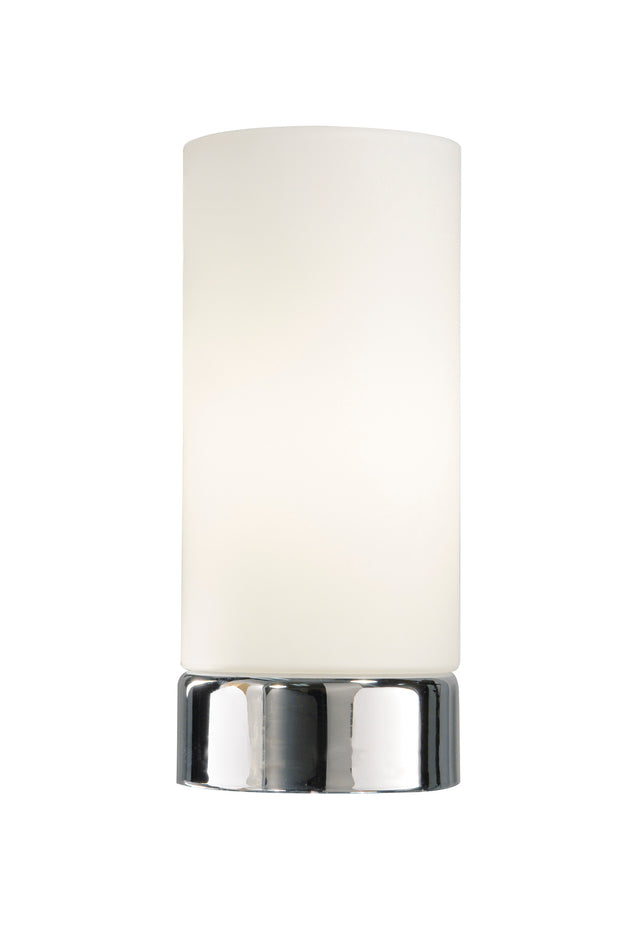 Owen Touch Table Lamp Polished Chrome Opal Glass