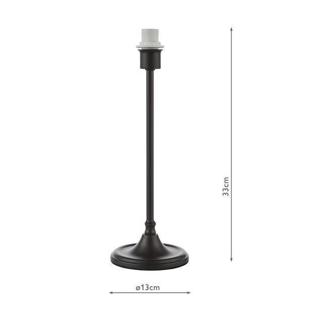 Padme Table Lamp Matt Black Base Only