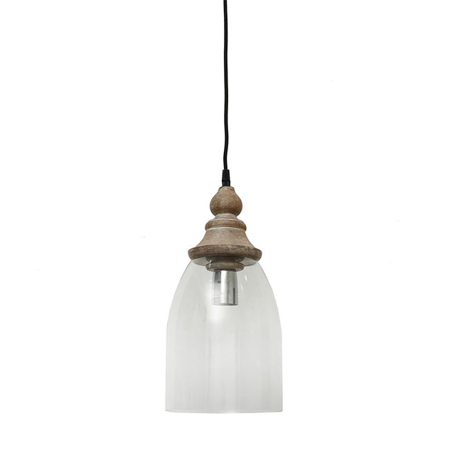 SAXEN WOOD & GLASS PENDANT