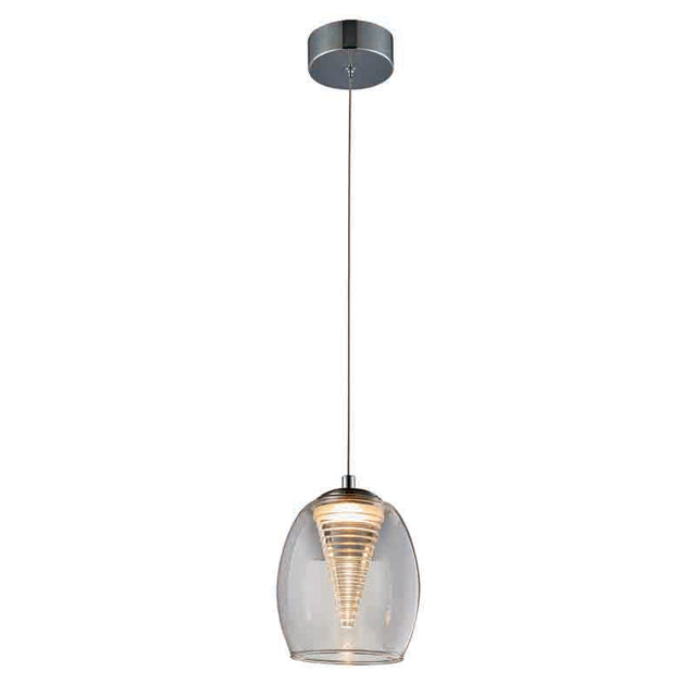 CLEAR GLASS COBE LED PENDANT