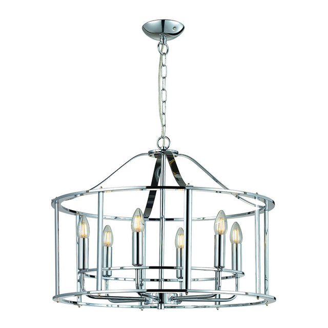 6L ADARE POLISHED CHROME PENDANT