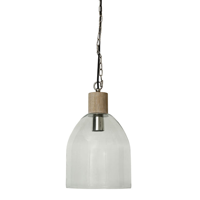 SAXEN WOOD & GLASS PENDANT